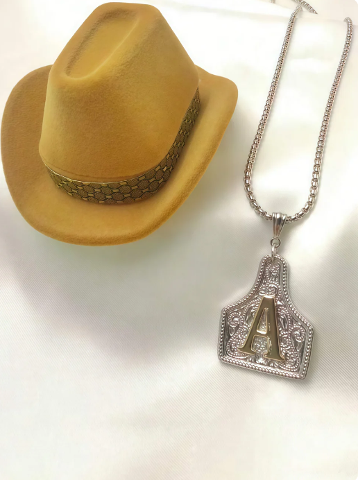 Cowtag Initial Necklace